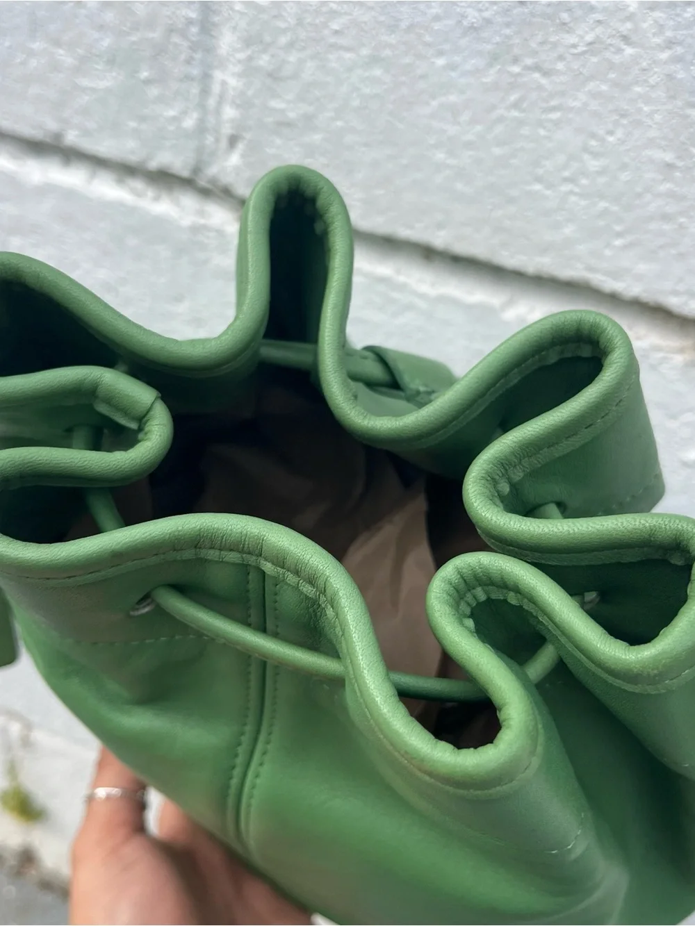 π Vintage 4151 Green Leaf Coach Thompson Drawstring Bucket Bag π - Picture 12 of 14
